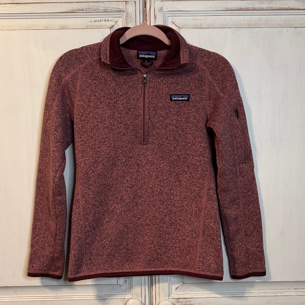 Patagonia Burgundy Women's Better Sweater 1/4-Zip Fleece size .xs